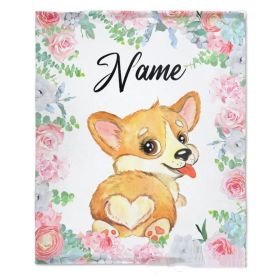 Personalized Name Flannel Milestone Blanket (Option: 13style-100X150cm)