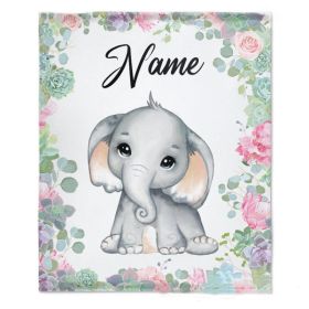 Personalized Name Flannel Milestone Blanket (Option: 1style-100X120cm)