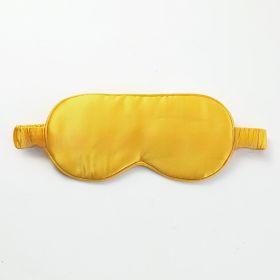 Silk Double-sided Silk Eye Mask (Option: Lemon Yellow)