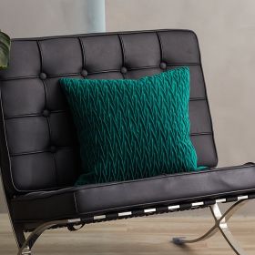 Solid Color Netherlands Velvet Solid Geometry Sofa And Bedside Pillow Cover (Option: Dark Green-45x 45cm 400g Core)