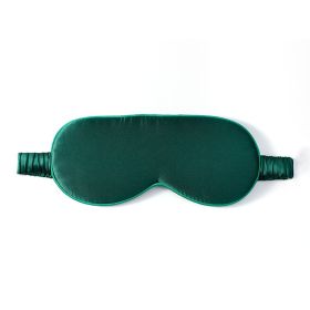 Silk Double-sided Silk Eye Mask (Option: Dark Green)