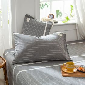 Pastoral Style Full Cotton Pillowcase (Option: Time Gray-40x60cm)