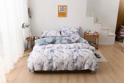 Three-piece Bedding Set Printed Home Textile (Option: 201 Blue-175x230cm)